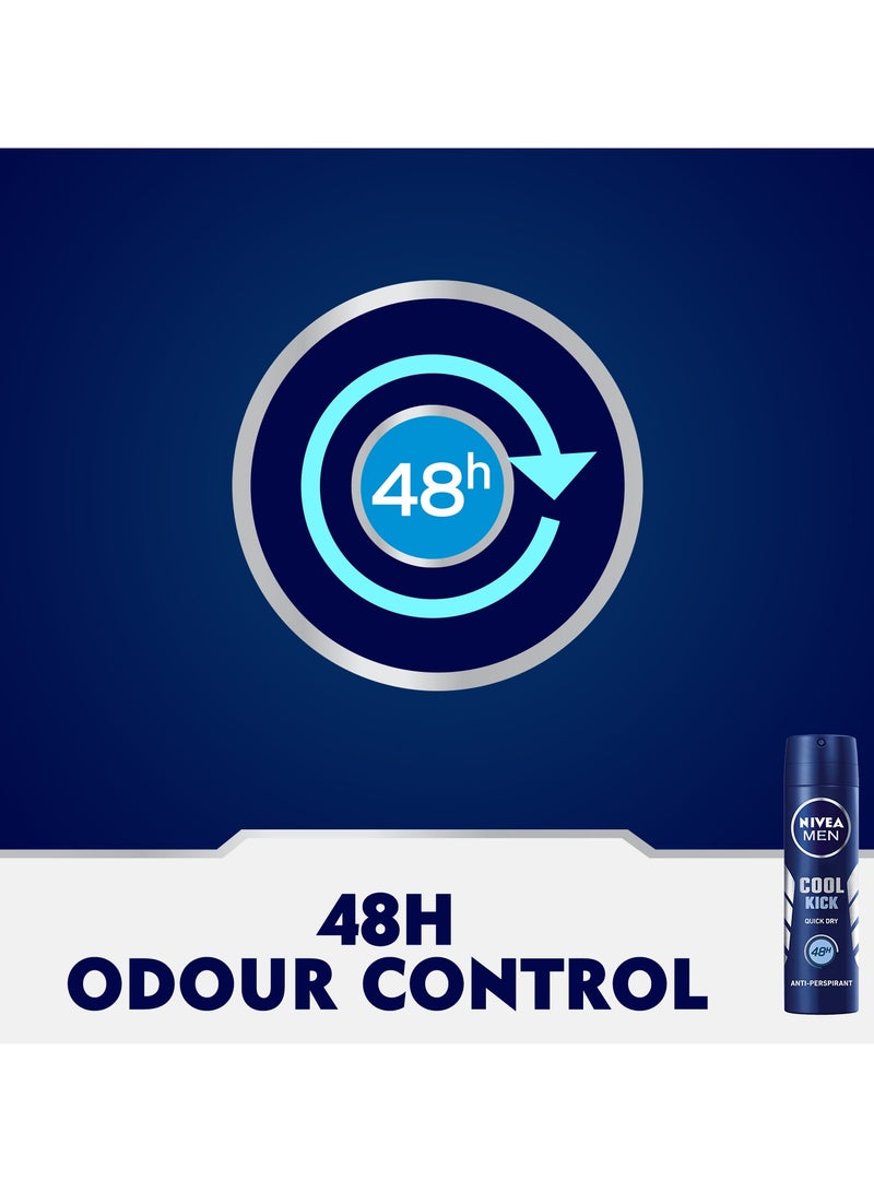 Nivea Deodorant Spray Cool Kick Fresh Scent Pack of 3 - Image 5