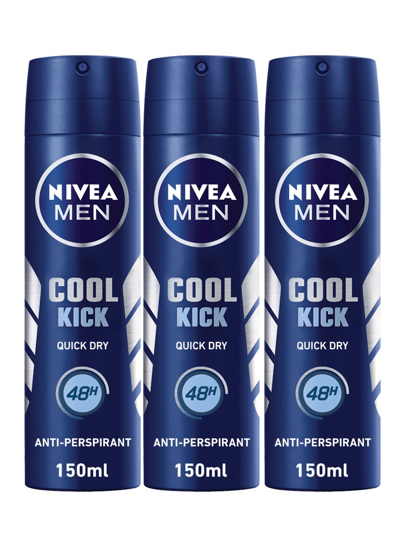 Nivea بخاخ مزيل العرق كول كيك برائحة منعشة عبوة من 3 - Image 1