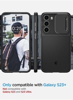 Spigen Optik Armor Samsung Galaxy S23 PLUS Case Cover with Camera Lens Protector - Black  - Image 2