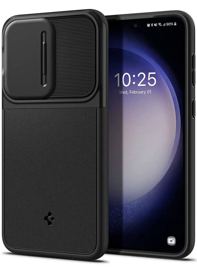 Spigen Optik Armor Samsung Galaxy S23 PLUS Case Cover with Camera Lens Protector - Black  - Image 1