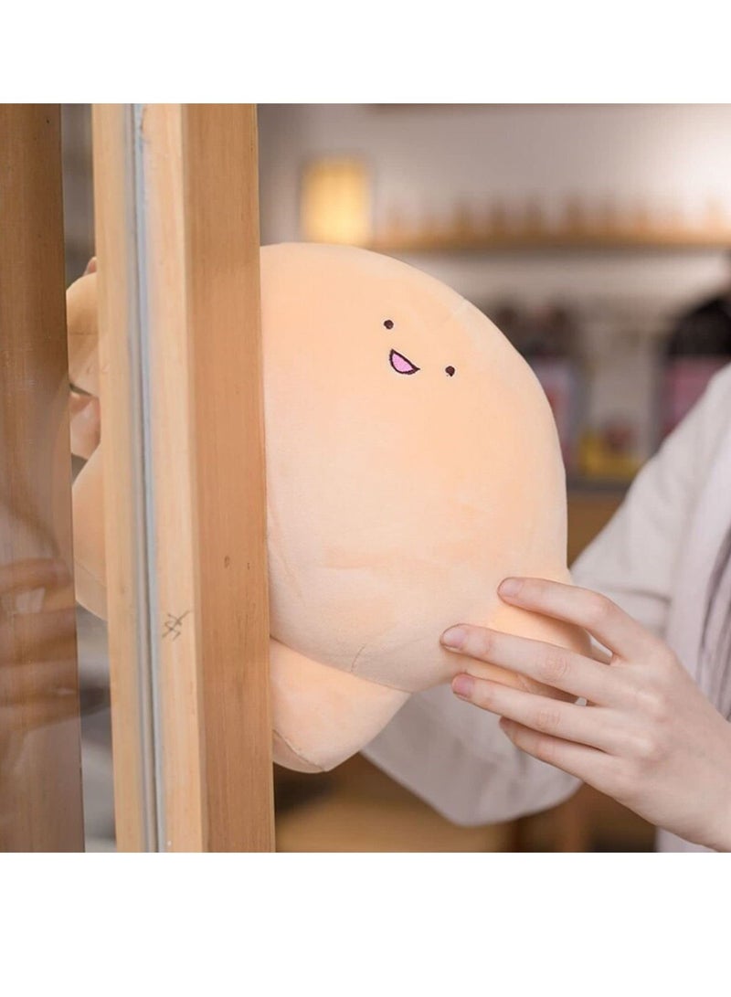 SYOSI وسادة جسم دمى البطريق اللطيف المحشوة 15.7 بوصة وسادة أسطوانية سمينة كرتونية للأطفال، لعبة احتضان فائقة النعومة هدايا للفراش، وسادة نائمة كاواي للأطفال - Image 3