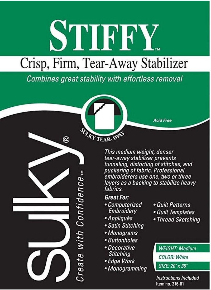 Stiffy Tear-Away Stabilizer 20In X 36In - pzsku/Z39BE1244DD368C2C6E6EZ/45/_/1682276237/b6254c19-9637-4ddd-91ed-145444458c52