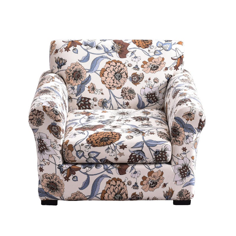 KRFOONN 2 Piece Chair Covers Printed Sofa Covers Couch Covers Washable Armchair Sofa Couch Slipcover Furniture Protector with Elastic Bottom for Living Room (Armchair, 14) - Image 1