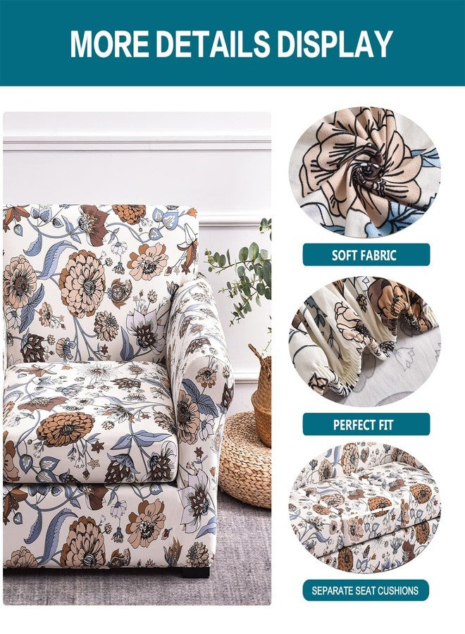 KRFOONN 2 Piece Chair Covers Printed Sofa Covers Couch Covers Washable Armchair Sofa Couch Slipcover Furniture Protector with Elastic Bottom for Living Room (Armchair, 14) - Image 3