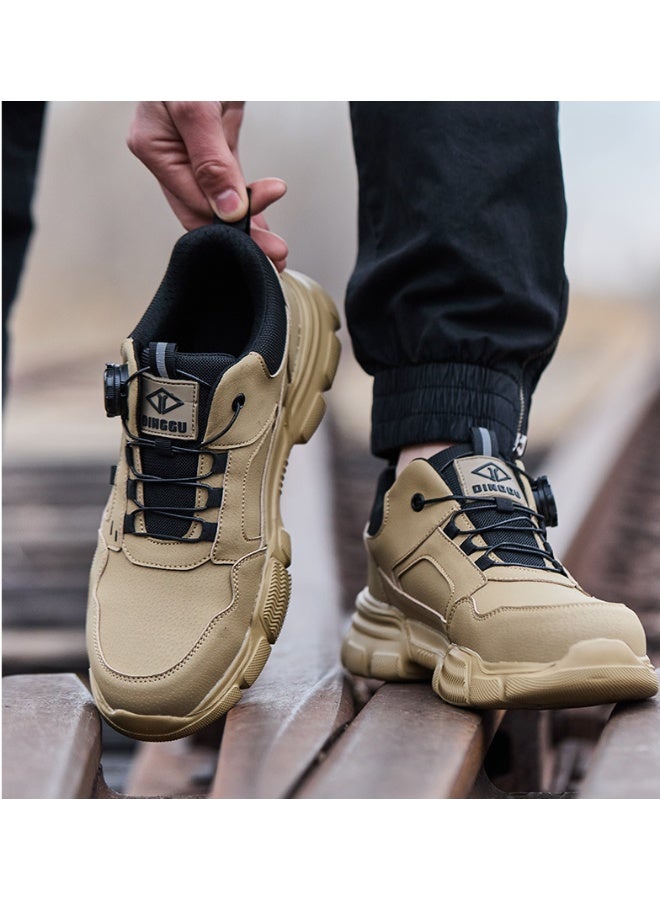 Dinggu Safety Shoes for Men - Anti-bump and Anti-puncture Lightweight and Safe Shoes with Steel Toe  Work Shoes - Image 2