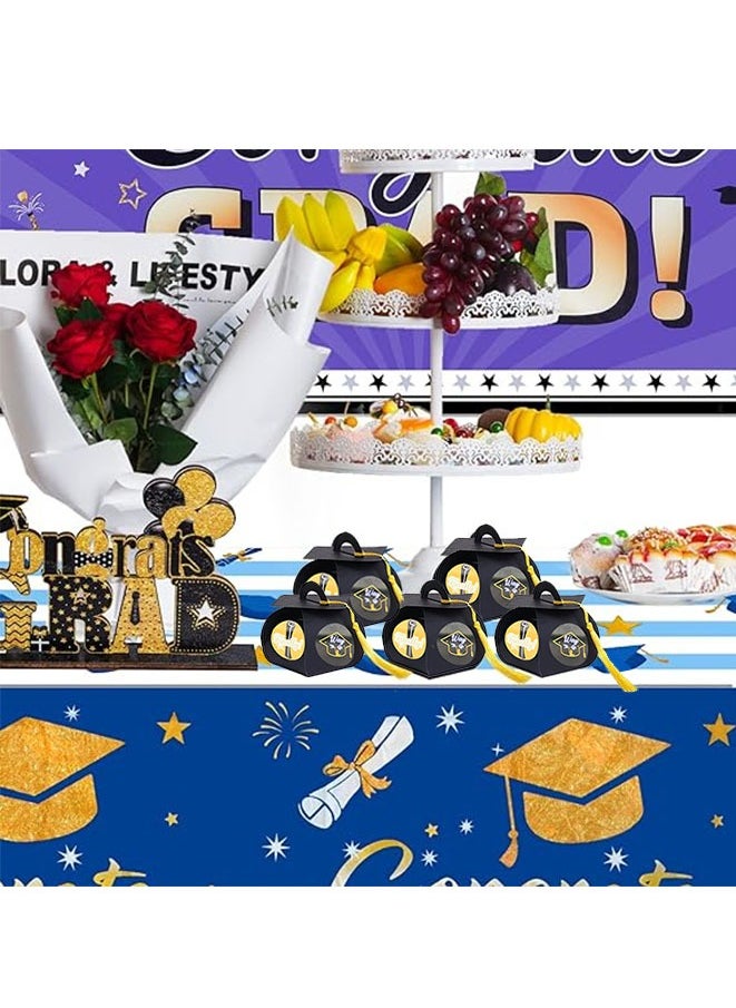 Muyixin - 24 Pack Graduation Hat Candy Box Graduation Gift Box with Fringe for Graduation Party Supplies Decorative Candy Chocolate Souvenirs - Image 1