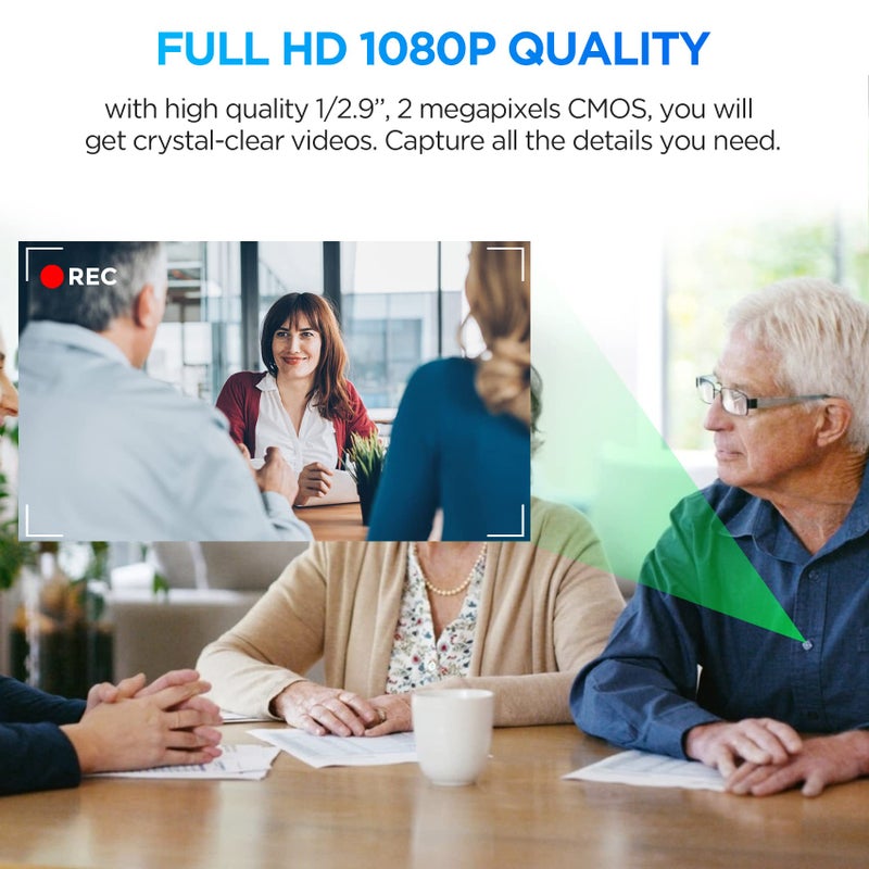 OIKSPY كاميرا OIKSPY الزرية 1080P قابلة للارتداء كاميرا خارجية للهاتف الذكي بنظام أندرويد (Type-C فقط) للاستخدام الداخلي والخارجي - Image 2