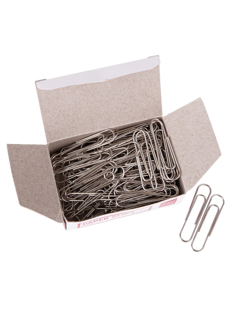 Deli E39712 Paper Clips 33mm Silver - 100pcs - ideal for document organizing - Image 3