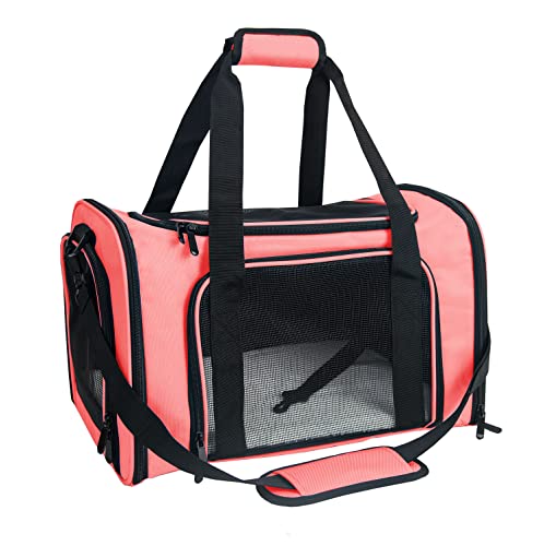 NextFri Soft Sided Carrier for Small Medium Cats Dogs Removable Pad Collapsible Travel Pet Carrier Large Watermelon - Image 1