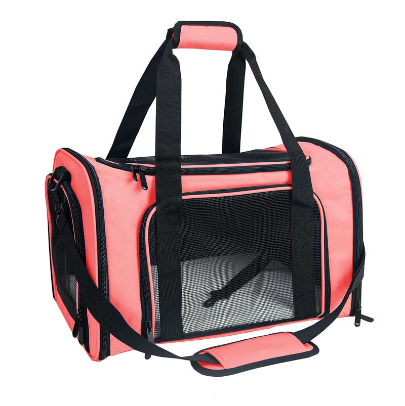 NextFri Soft Sided Carrier for Small Medium Cats Dogs Removable Pad Collapsible Travel Pet Carrier Large Watermelon - Image 2