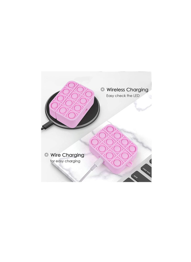 Generic - Air pod Pro Case Silicone Pop Fidget Toy Case For Air pods Pro 3d Cute Pop Bubble Relief Stress Air Pods 3 Protective Case Accessories pink - Image 1