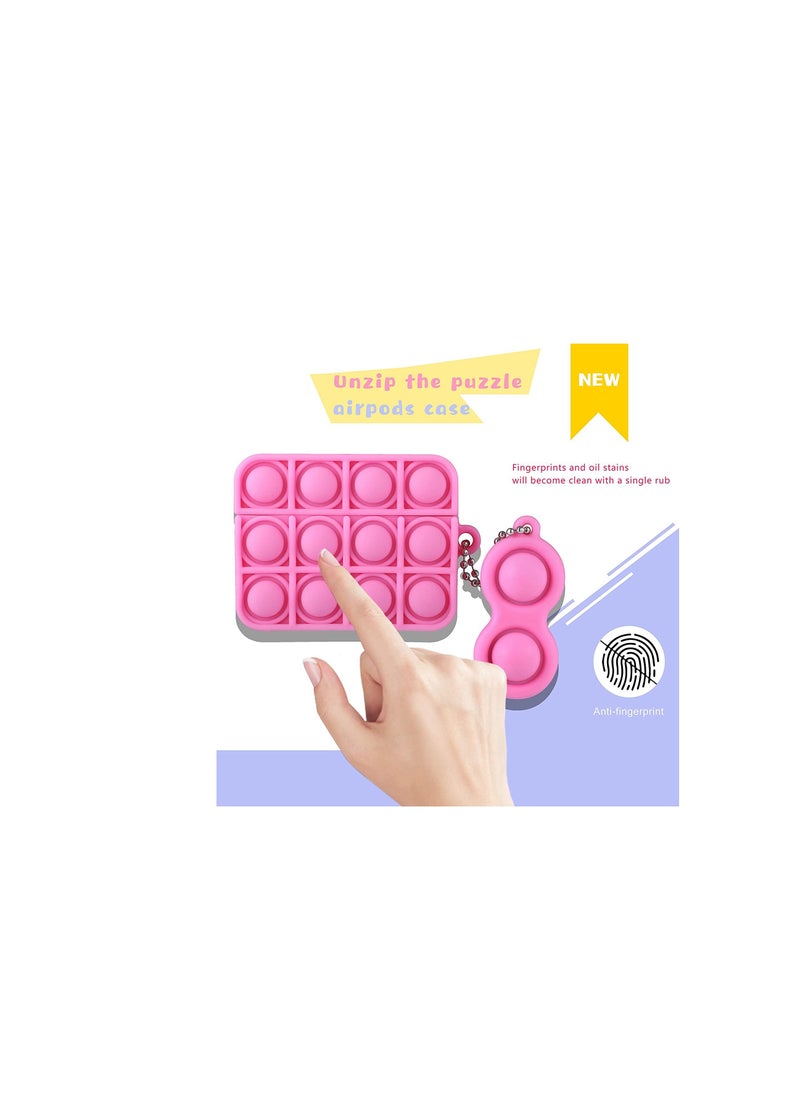 Generic - Air pod Pro Case Silicone Pop Fidget Toy Case For Air pods Pro 3d Cute Pop Bubble Relief Stress Air Pods 3 Protective Case Accessories pink - Image 1
