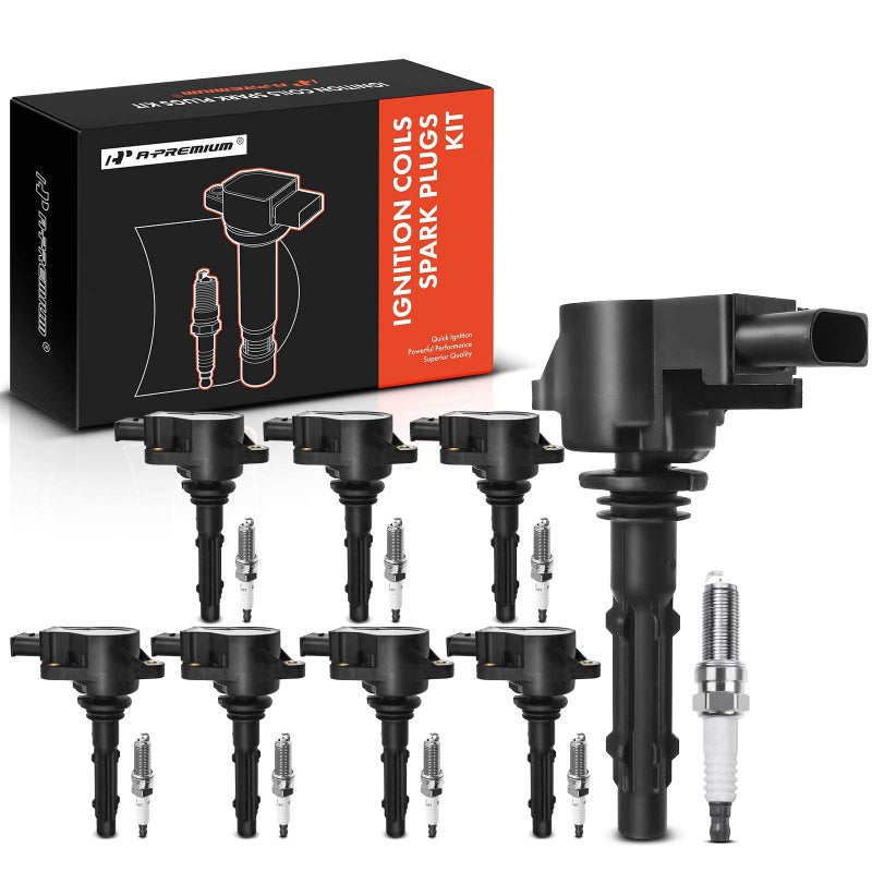 APremium Set of 8 Ignition Coil Pack and Iridium Spark Plugs Compatible with MercedesBenz CLS550 E550 S550 20072011 GL450 SL550 ML550 S450 CL550 CLK550 G550