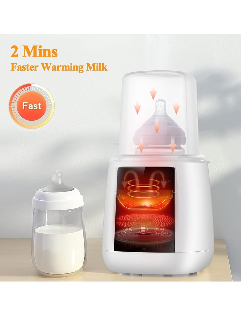 Gonice Smart Baby Bottle Warmer, 200W Fast Baby Milk Warmer with Accurate Temperature Control for Breastmilk or Formula, 48H Thermostat, with Defrost, Night Light, Heat Baby Food Jars Function  - Image 3