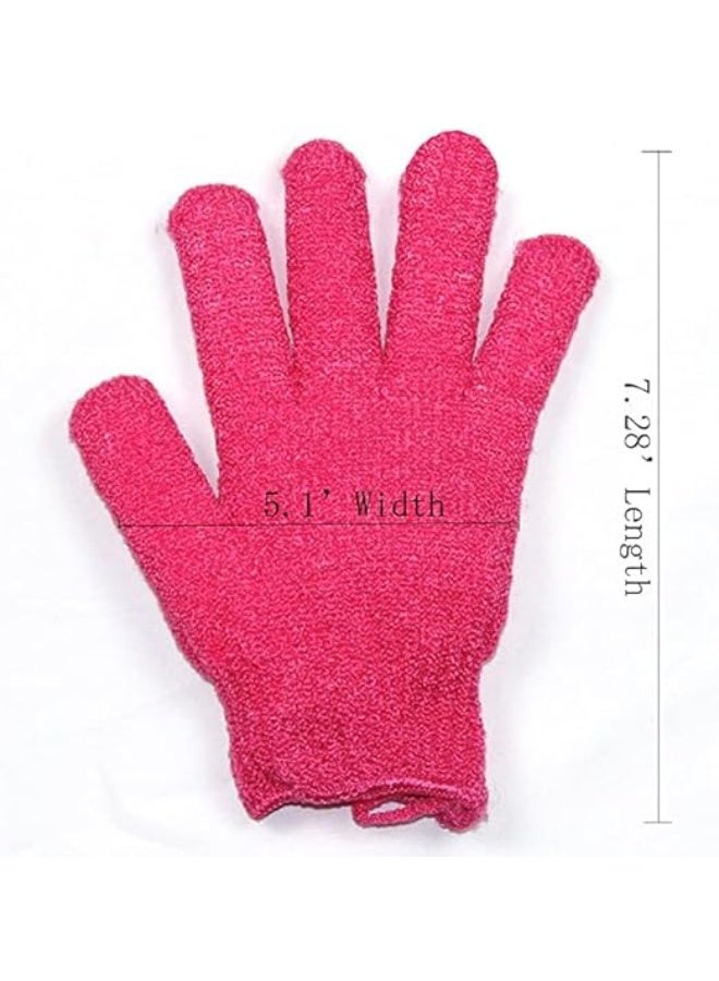 قفازات تقشير - قفازات تقشير من الخيزران للاستحمام - ليفة استحمام - مقشر للجسم للحمام - يزيل الشعر النامي تحت الجلد والجلد الميت قد يختلف اللون قطعة واحدة - Image 2