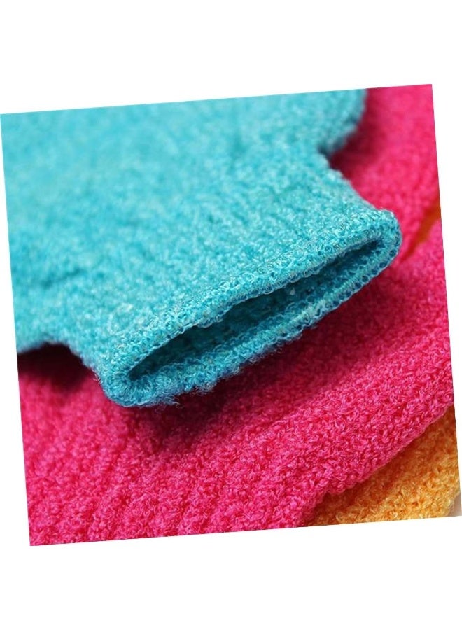 قفازات تقشير - قفازات تقشير من الخيزران للاستحمام - ليفة استحمام - مقشر للجسم للحمام - يزيل الشعر النامي تحت الجلد والجلد الميت قد يختلف اللون قطعة واحدة - Image 3