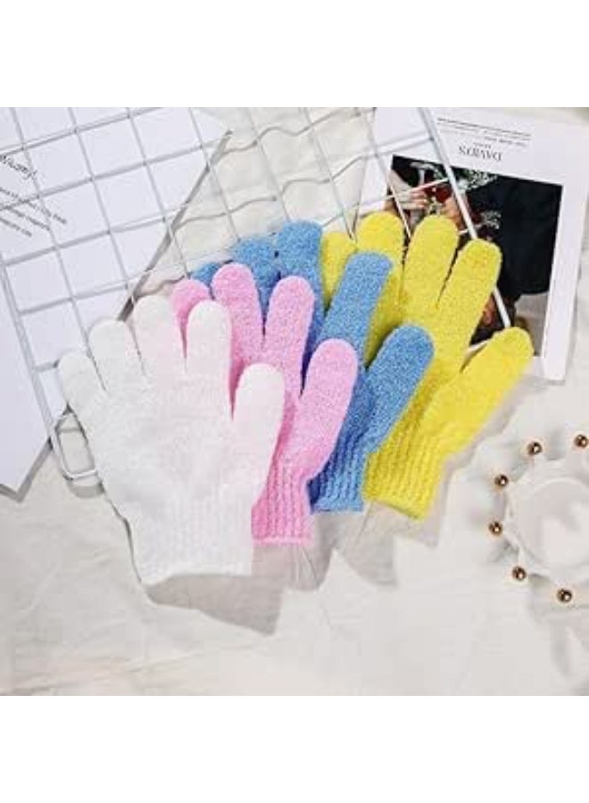 قفازات تقشير - قفازات تقشير من الخيزران للاستحمام - ليفة استحمام - مقشر للجسم للحمام - يزيل الشعر النامي تحت الجلد والجلد الميت قد يختلف اللون قطعة واحدة - Image 1