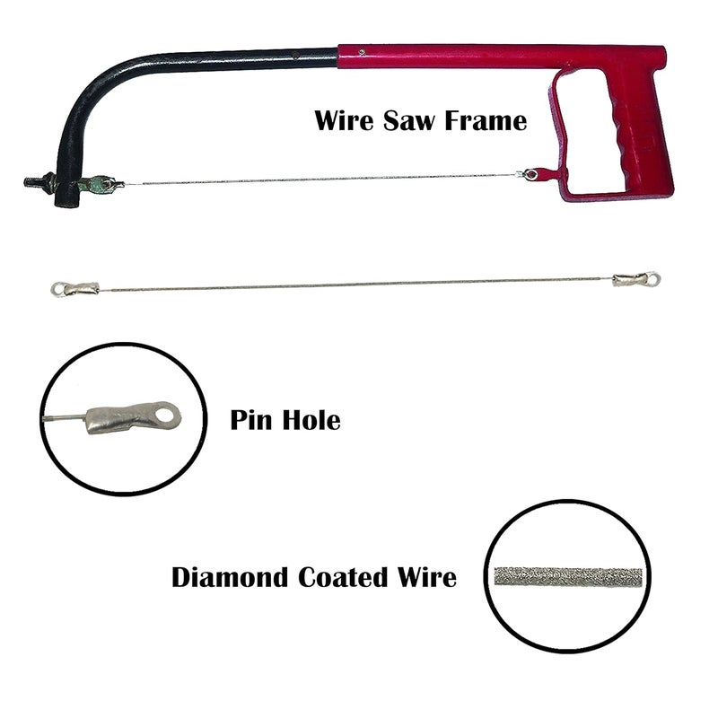 EXCEL IMPEX Excel Diamond Wire Hand Saw for Glass, Hard and Brittle Materials - Image 2