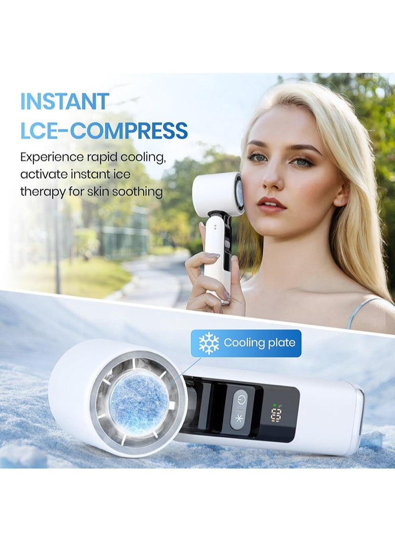 BESTIS - 2025 Portable Handheld Cooling Ice Fan, Speed(1-100) Adjustable Mini Turbo Fans, 4000mAh Battery USB Rechargeable Personal Fans, LED Digital Display, 3 IN 1 Foldable Fan for Travel/Camping/Outdoor/Office - Image 1