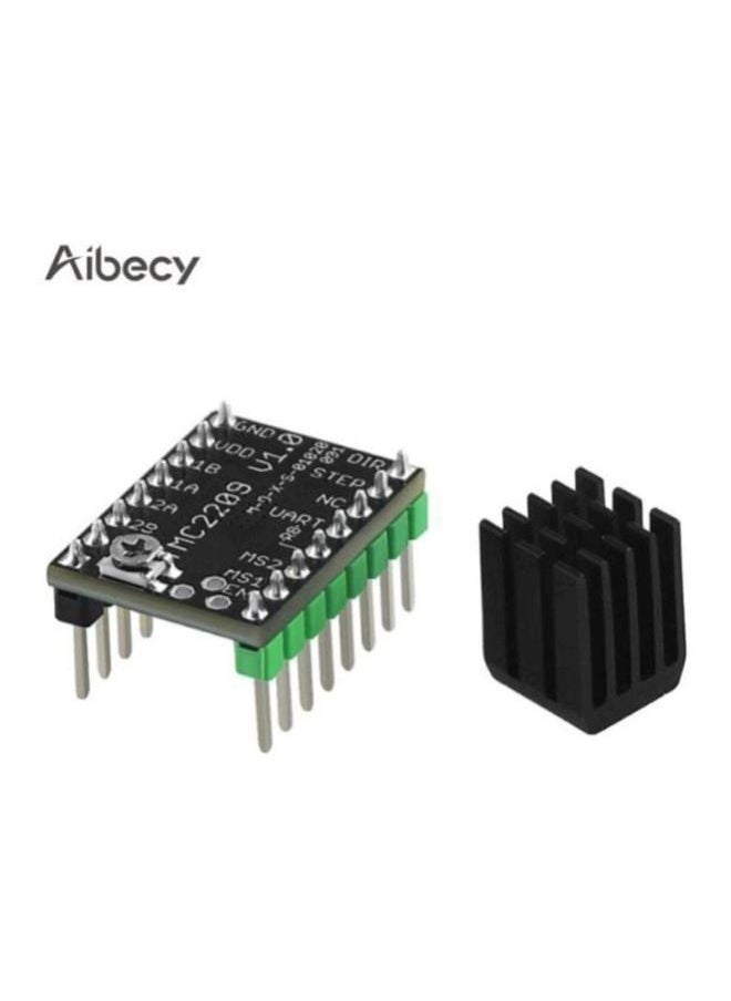 NIBEMINENT Stepper Motor Driver With Heat Sink For 3D Printer Part Black/Silver/Green  - Image 2