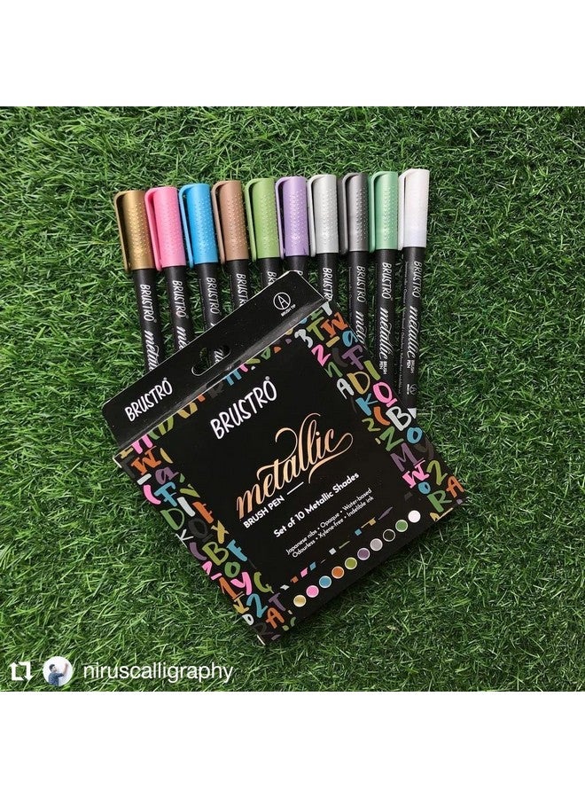 Pen Set Brustro Metallic Brush Pens Brustro Metallic Brush Pen