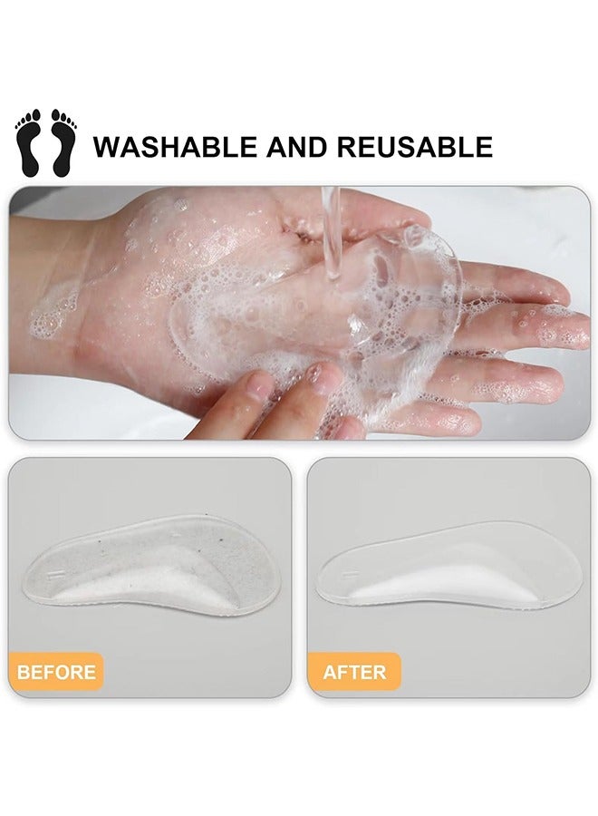 6 أزواج من أدوات دعم القوس الهلامي للرجال والنساء، أحذية للأقدام المسطحة، أقواس قابلة لإعادة الاستخدام لالتهاب القدمين المستوي، وسادة القوس اللاصقة لتخفيف الضغط وألم الأقدام - Image 5