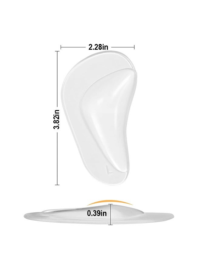 6 أزواج من أدوات دعم القوس الهلامي للرجال والنساء، أحذية للأقدام المسطحة، أقواس قابلة لإعادة الاستخدام لالتهاب القدمين المستوي، وسادة القوس اللاصقة لتخفيف الضغط وألم الأقدام - Image 3