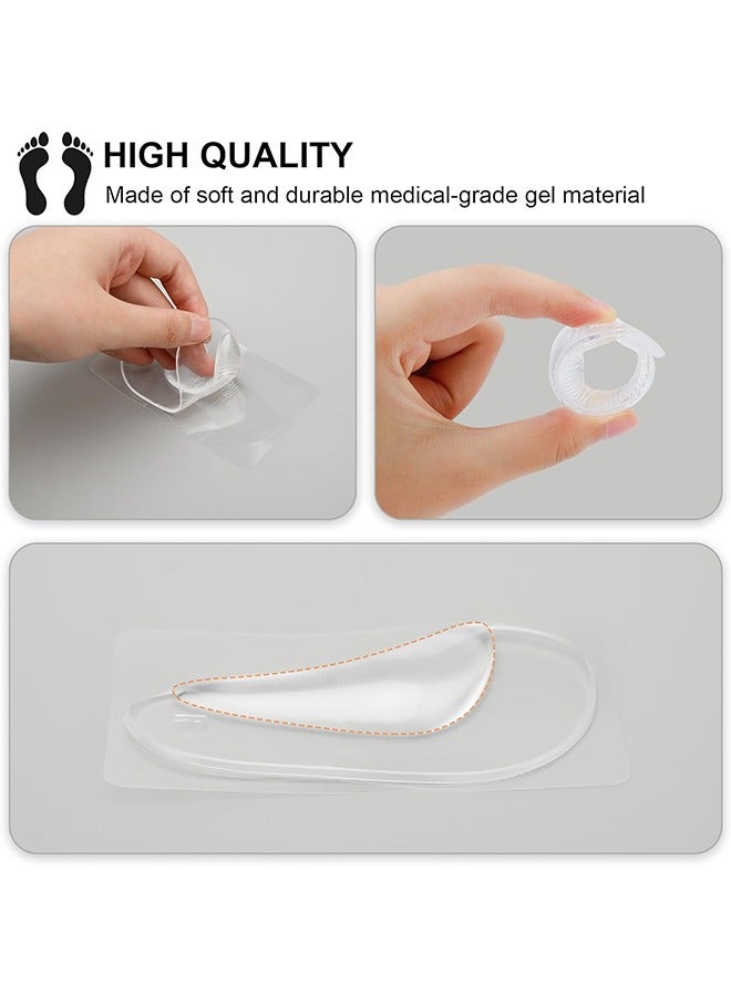 6 أزواج من أدوات دعم القوس الهلامي للرجال والنساء، أحذية للأقدام المسطحة، أقواس قابلة لإعادة الاستخدام لالتهاب القدمين المستوي، وسادة القوس اللاصقة لتخفيف الضغط وألم الأقدام - Image 4