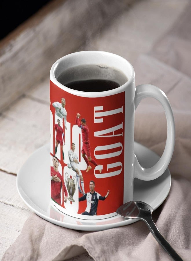 SMIZE Ronaldo Printed Ceramic Coffee Mug 350 ml | Quality Football Mug | Gift for CR7 Fans | Durable Coffee Cup for Home, Office & Everyday Use | Stylish Cristiano Ronaldo Design - Image 3
