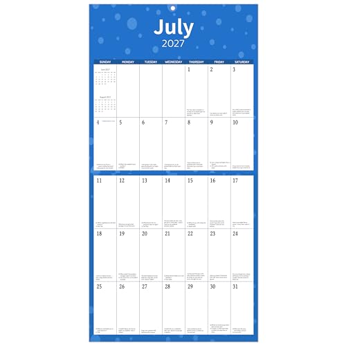 Chambom 2026-2027 Calendar - 18 Month Funny Jokes Calendar JUL 2026 - DEC 2027, Wall Calendars Large Blocks, 2026-2027 Calendars Wall for Office School Home, White Elephant Gag Gifts for Him or Her, 12" x 24"(open) Funny Gifts - Image 1