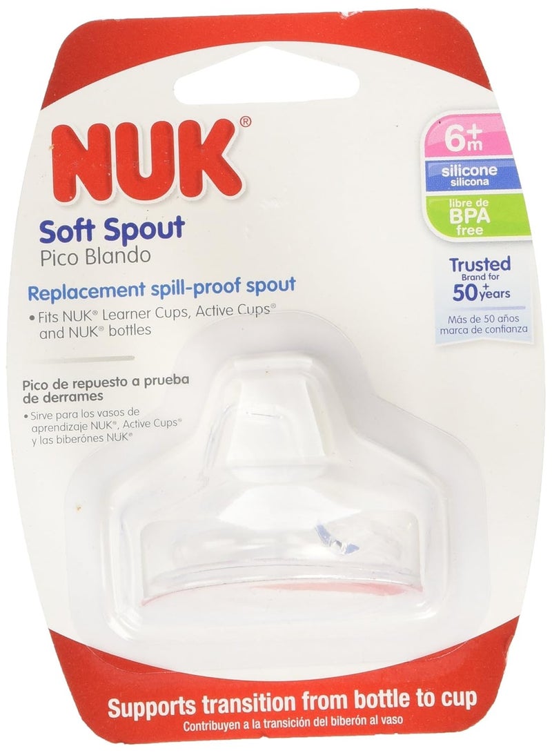 NUK Replacement Silicone Spout Clear Pack of 2 - Image 1