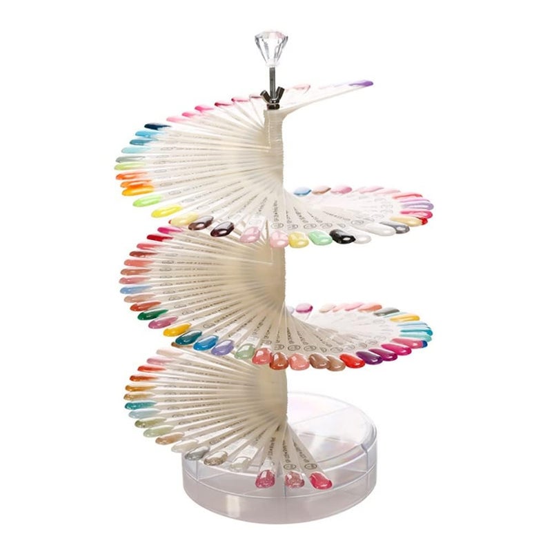DRIVIJI Nail Display 120 pcs Nail Art Color Chart Display Stand Spiral False Nails Display Shelf Practice Tools For Solon Nails Polish Gel Show - Image 1