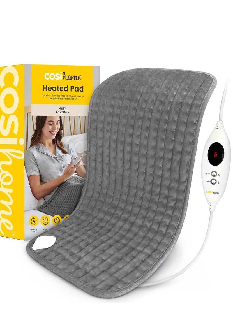 كوزي_هوم وسادة تدفئة كهربائية فاخرة لتخفيف الألم كبيرة الحجم، قابلة للغسل في الغسالة، مزودة بجهاز تحكم عن بعد رقمي و6 إعدادات للحرارة للتدفئة والاسترخاء - Image 1
