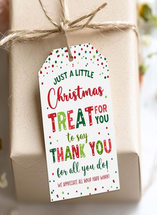 YYDESN Treat for You to Say Thank You for All You Do Gift Tag We Appreciate You Christmas Gift Tags with String Employee Appreciation Company Staff Christmas Holiday Favor Tags Pack of 20 (Appreciate C) - Image 5