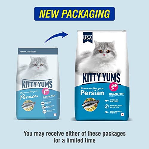 Kitty Yums Adult Persian Dry Cat Food 1.2kg Pack | Ocean Fish Flavour | Develop Strong Bones | Strong Immune System | Strong Vision Development Support Digestive Health - Image 2