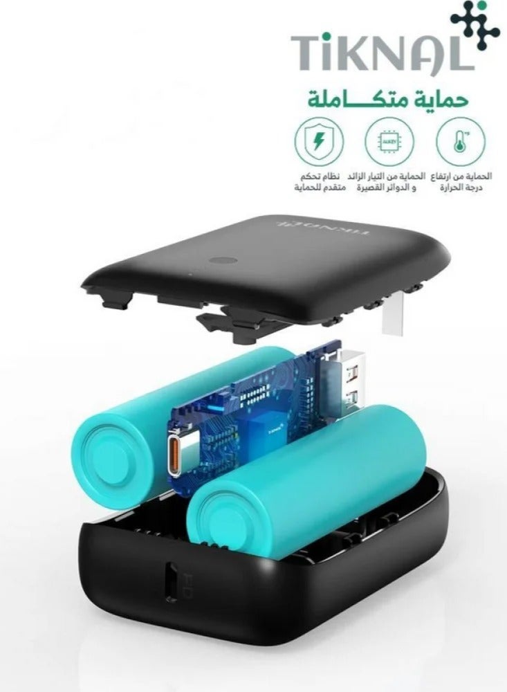 Tiknal 10000mAh Power Bank with 20W Fast Charging, PD and QC3.0 Technology - Compact Design and Superior Power - Image 3