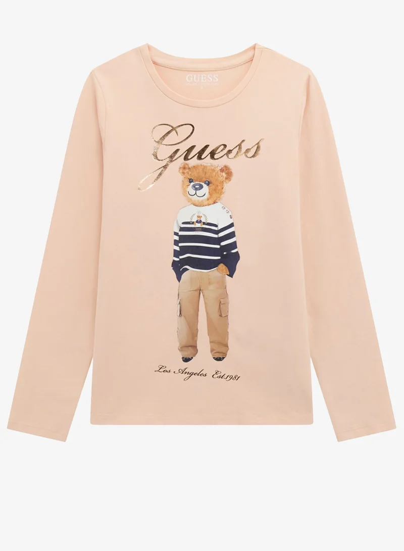GUESS Kids Slogan Crew neck T-Shirt