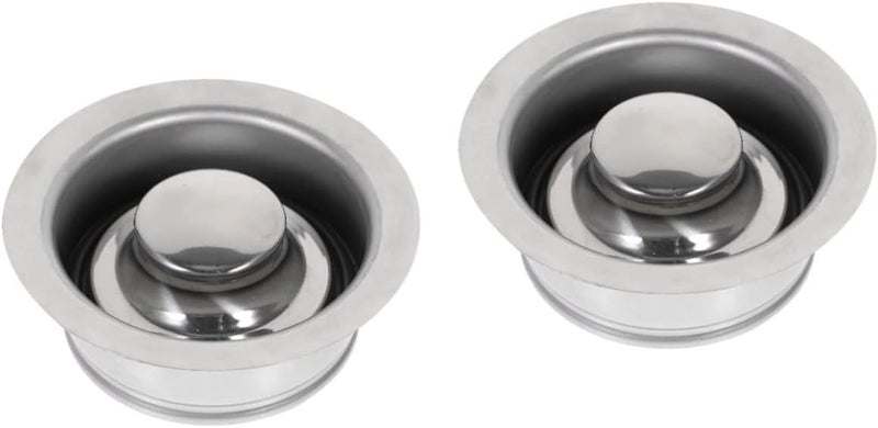 2 Pack Stainless Steel Sink Garbage Disposal Flange Stopper 114mm Easy Install Kitchen Drain - Image 1