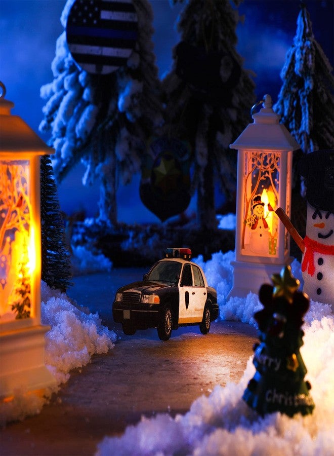 Yookeer مجموعة زينة عيد الميلاد من يوكير، 36 قطعة، تتضمن أحذية شرطة، درع، سيارة، زينة خشبية معلقة، زينة شجرة عيد الميلاد على شكل علم أمريكي (بتصميم لطيف). - Image 4