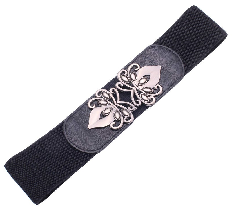 Syuer Womens Vintage Wide Elastic Stretch Waist Belt Retro Cinch Belt - Image 4