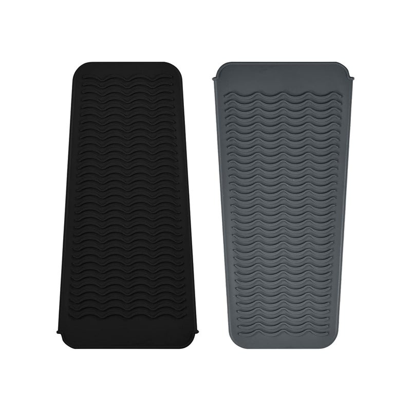 2 Pack Silicone Heat Resistant Travel Mat Pouch for Straighteners Curling Wands Flat Irons and Hot Hair Styling Tools