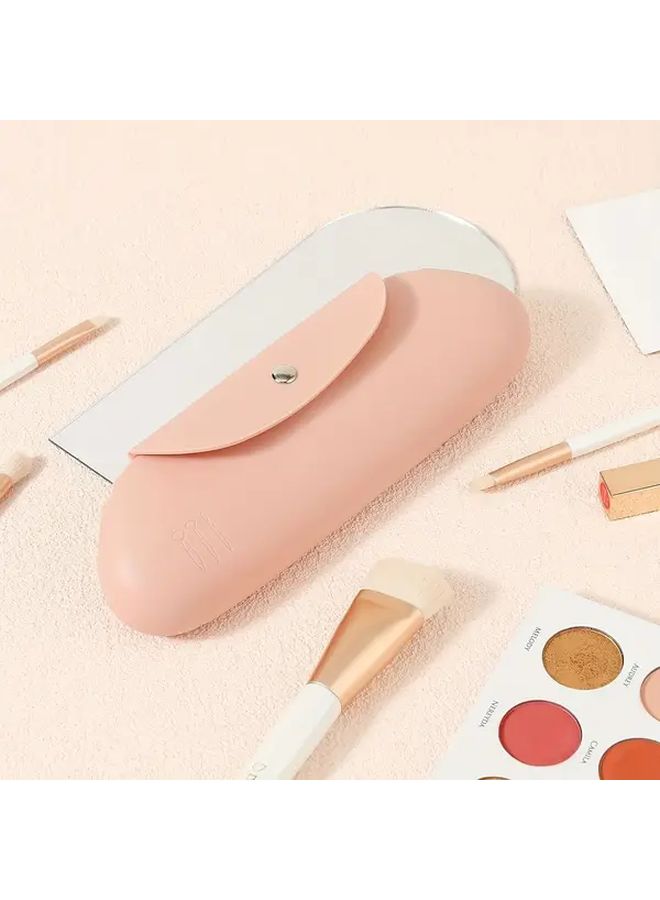 Pink Silicone Makeup Organizer Bag Dustproof Design Portable Travel Cosmetic Case For Brushes Lipsticks Beauty Tools Compact Durable Storage Pouch Secure Zipper Closure - Image 2