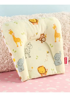 babyhug Babyhug U-Shaped Pillow for Babies 0-6 Months - Multicolor Animal Print, Cotton, Prevents Flat Head Syndrome, Supportive Sleeping Aid, Durable 