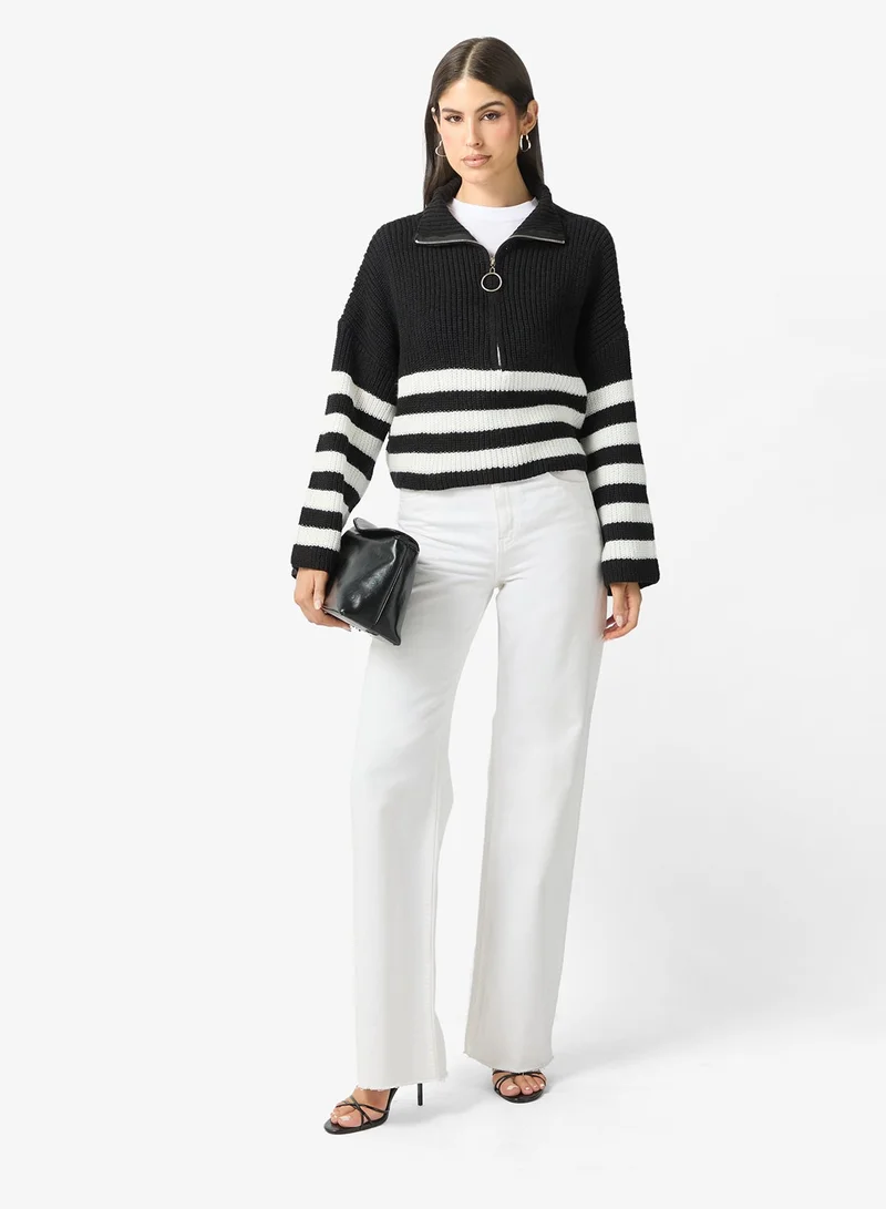 Ella  Cable Knit Polo Sweater for Women | Best Price UAE