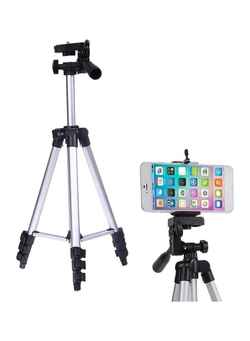 Four Section Legs Camcorders Foldable Aluminum Alloy Tripod Stand Portable Phone Projector Holder For SLR Camera Camcorder  Brown Box - Image 5