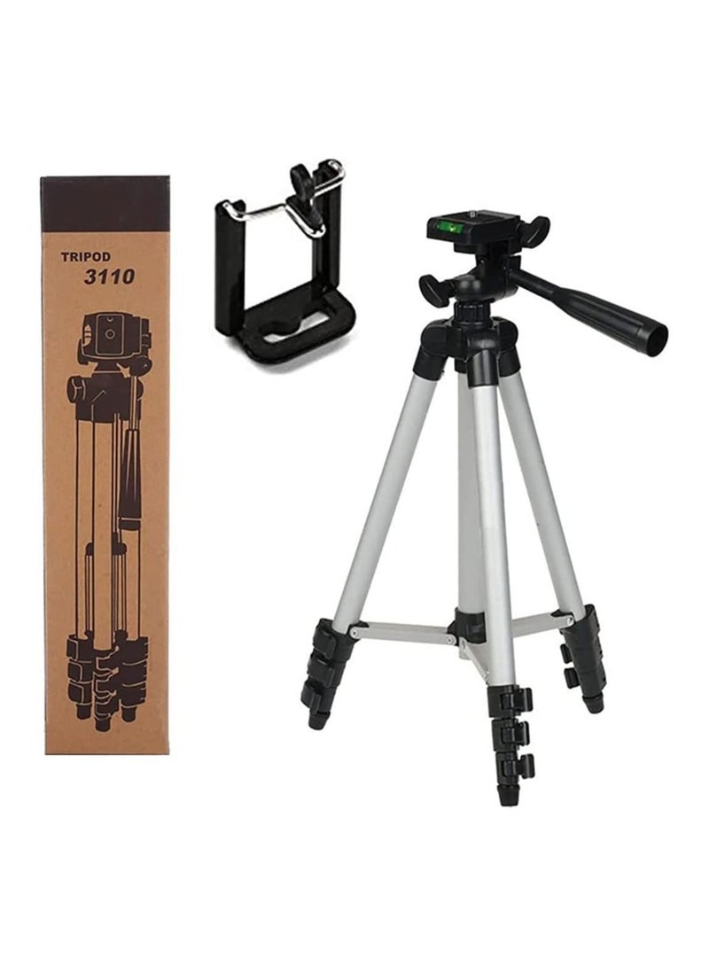Four Section Legs Camcorders Foldable Aluminum Alloy Tripod Stand Portable Phone Projector Holder For SLR Camera Camcorder  Brown Box - Image 1