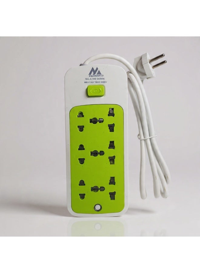 A188 6-Socket Power Strip with Individual Switches – Multi-Device Charging & Power
