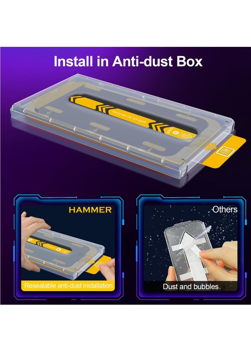 Hammer Tempered Glass Easy Installation Self-Adhesive iPhone 14 Pro Matte Anti-Fingerprint Protection - Image 3