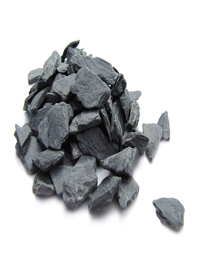 Small World Slate & Stone حجر الأردواز الطبيعي - حصى أردواز من 1/4 إلى 1/2 بوصة لتنسيق أحواض السمك، والحدائق المصغرة أو حدائق الجنيات، وأحواض السمك، ونماذج السكك الحديدية وألعاب الحرب (1) - Image 1