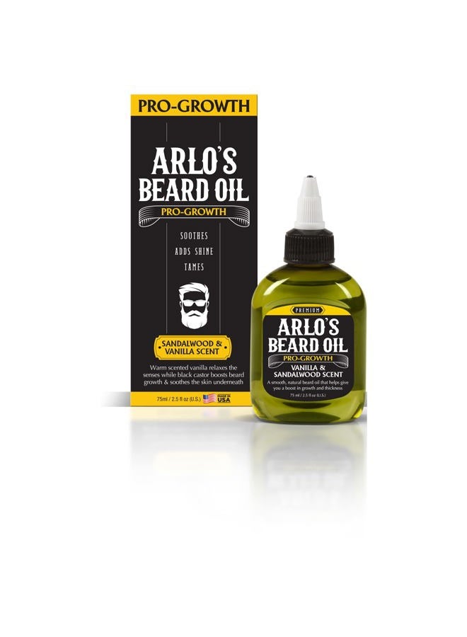 Arlo's Pro Growth Beard Oil - Vanilla Sandalwood 2.5 oz. - Promotes Beard Hair Growth - Image 5